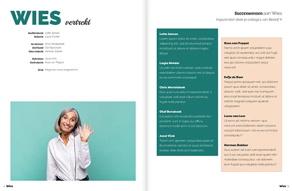 Succeswensen - Magazine als afscheidscadeau