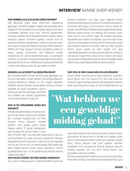 Tekstomloop: quote om schrijftekst laten vloeien