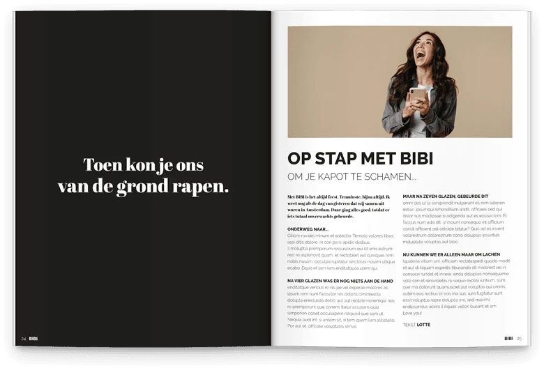 Voorbeeld, magazine column Magazine column: voorbeeld