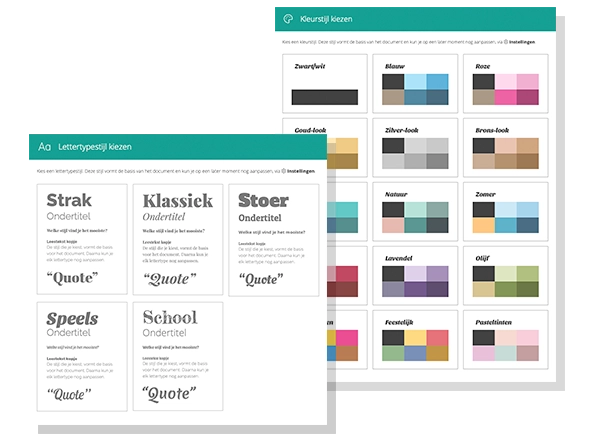 Magazine stijl samenstellen