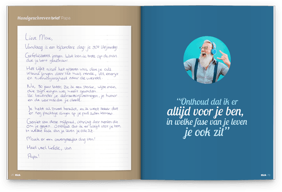 Gescande brief met achtergrondkleur