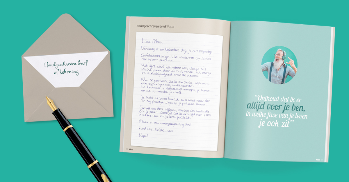 Handgeschreven brief of tekening scannen Plaats een handgeschreven brief of tekening in je magazine