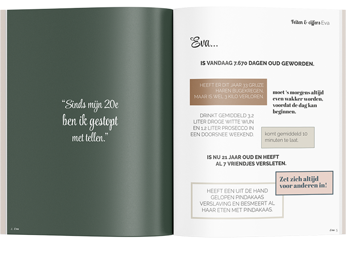 21 diner boek
